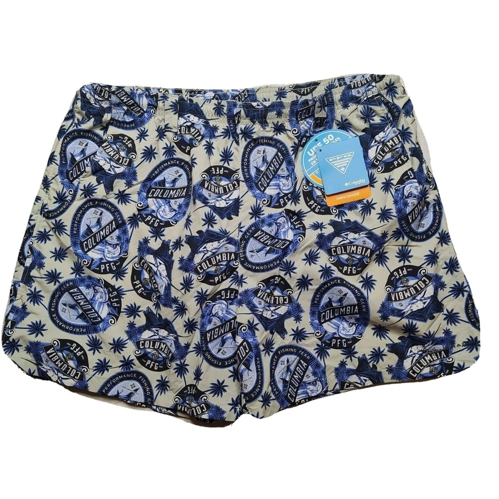 Columbia PFG Men XL Super Backcast Spirts & Sails Nylon‎ 6" Water Shorts NEW
